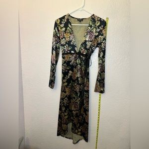 Topshop Velvet Wrap dress
